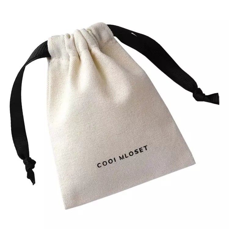 Sac à cordes en coton à boucle douce personnalisé coloré pour la protection contre la poussière