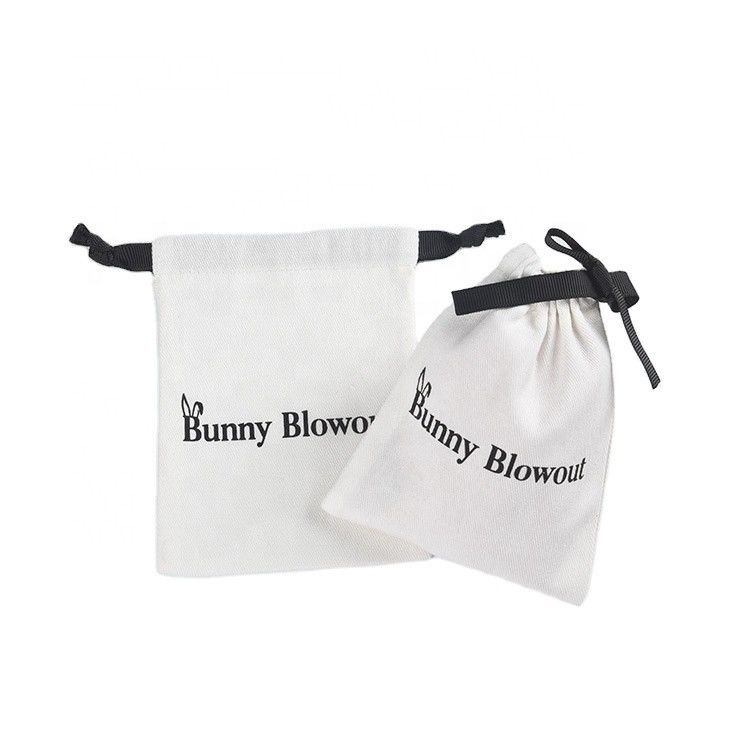 Sac à cordes en coton à logo personnalisé pour un rangement facile des lunettes et des produits numériques