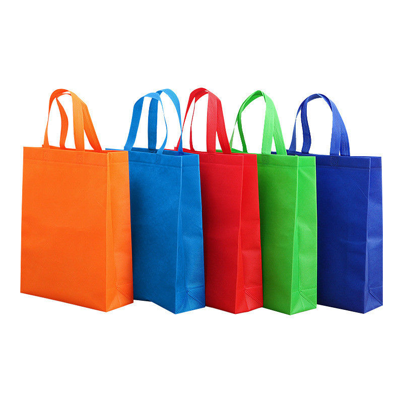 Coloriage sac de magasinage non tissé avec imprimante de logo sur mesure et revêtement en polyester
