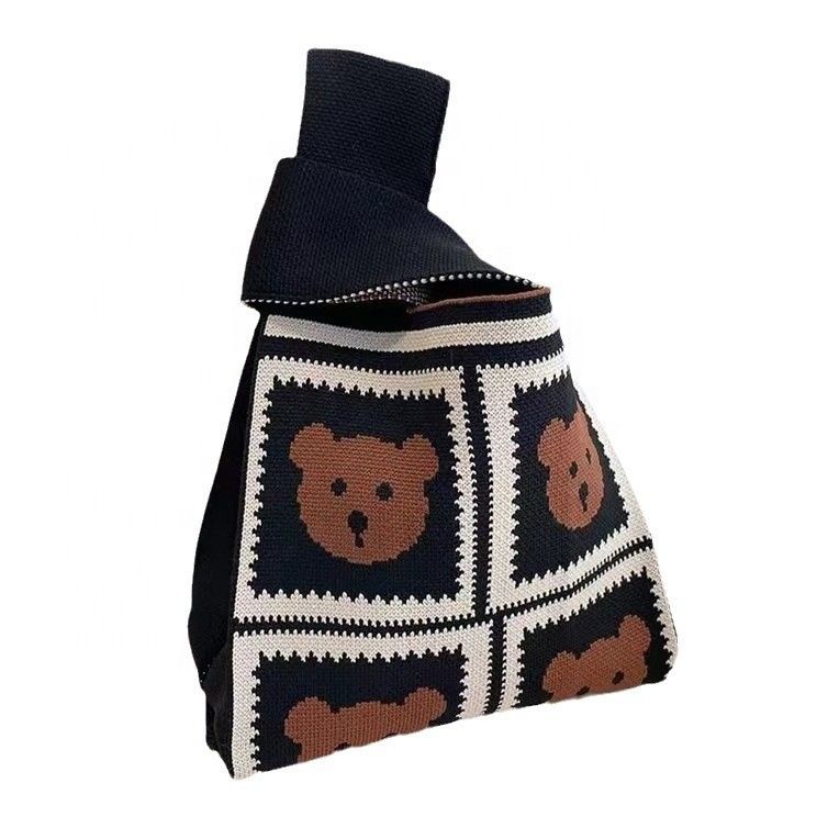 Logo personnalisé porté Populaire femme sac à main de magasinage Sac tissé polyester personnalisé Min