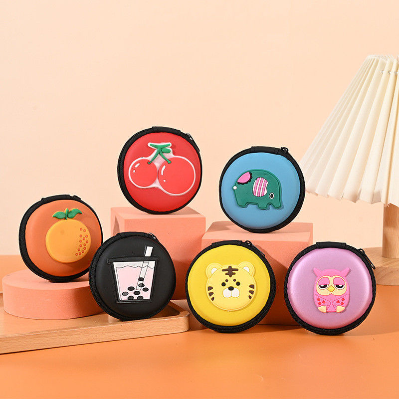 Modèle Type autres Ronde 2d 3d Ligne de monnaie usb écouteurs Pvc Eva organisateur sacs