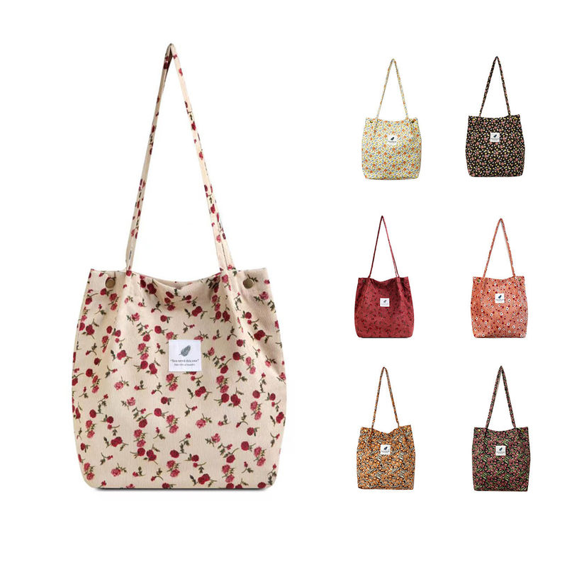 Sac à main en coton fermé parfait pour le bureau des femmes, les besoins scolaires, les achats et les voyages