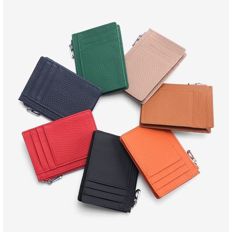 Logo personnalisé accepté Dernière poche frontale minimaliste Porte-carte de portefeuille RFID pour hommes