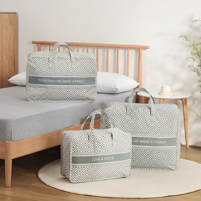 Sac de rangement en lin de coton neutre pour les vêtements de mode