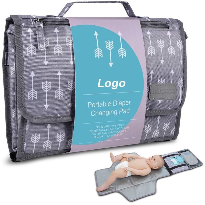 Sac à couches de bébé de couleur personnalisée Mode Sac à couches de couches Nappy Wet Bag avec motif solide