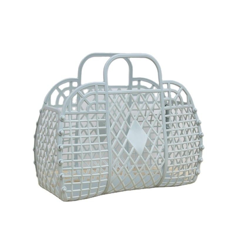 Sac de plage pour enfants panier cadeau réutilisable fermeture ouverte sac en plastique pour filles et plus