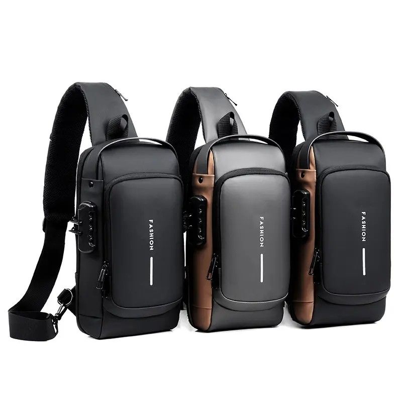 2023 Dernière mode Sac à dos masculin crossbody avec conception imperméable et logo personnalisé
