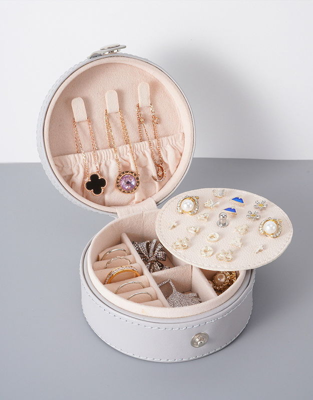 Coffret de bijoux en velours boîte à bijoux de voyage organisateur avec couleur personnalisée pour le bénéfice