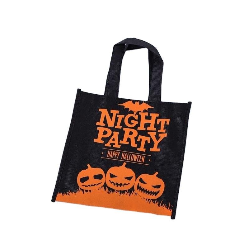 Décorations d'Halloween accessoires pour enfants Portable sac de bonbons en tissu de citrouille pour les enfants fête