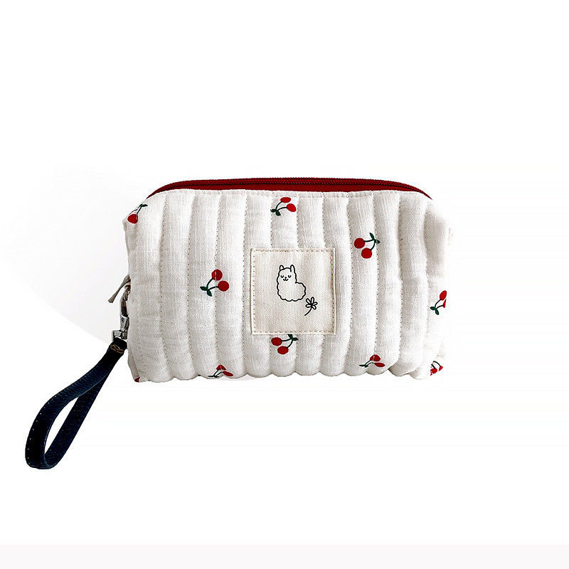 Couleur personnalisée mode style de voyage sac de maquillage coton toilette