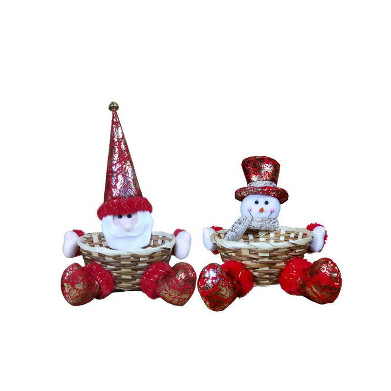 Acceptable OEM / ODM personnalisé décoration de bureau de Noël panier de bonbons pour cadeau à la maison