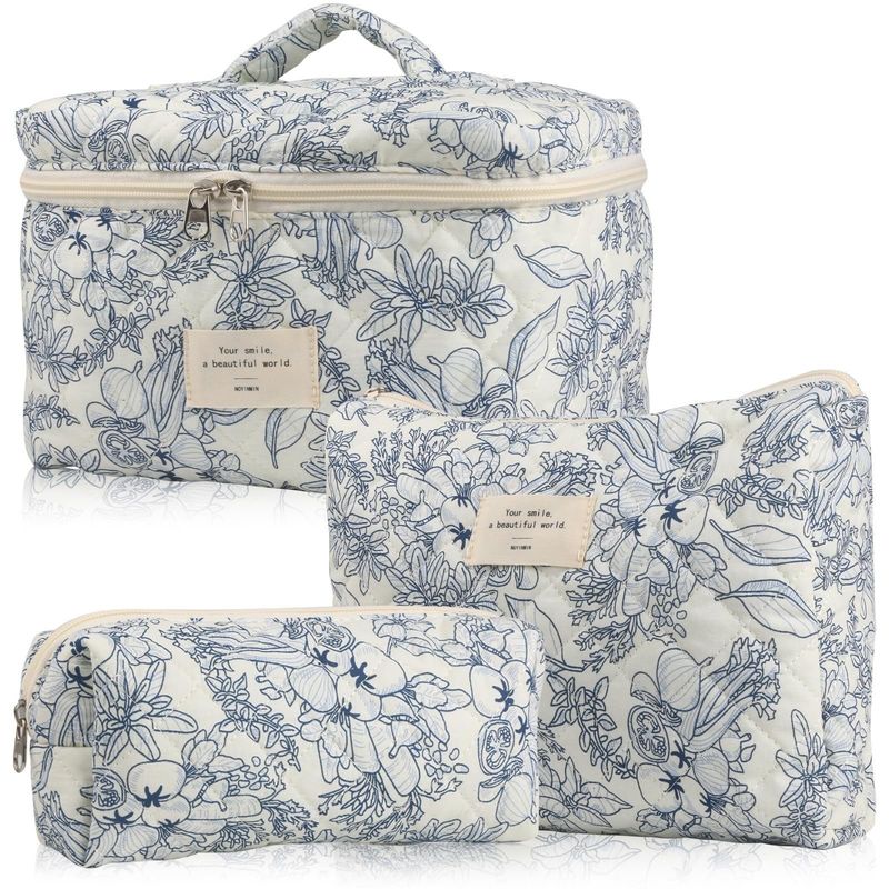Un sac de maquillage bleu léger Le dernier style à la mode pour les besoins de voyage des femmes