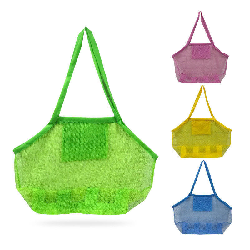 Le dernier style à la mode pour les enfants Sable à l' égout Sac à main pliable Jouets de stockage Sac à mailles