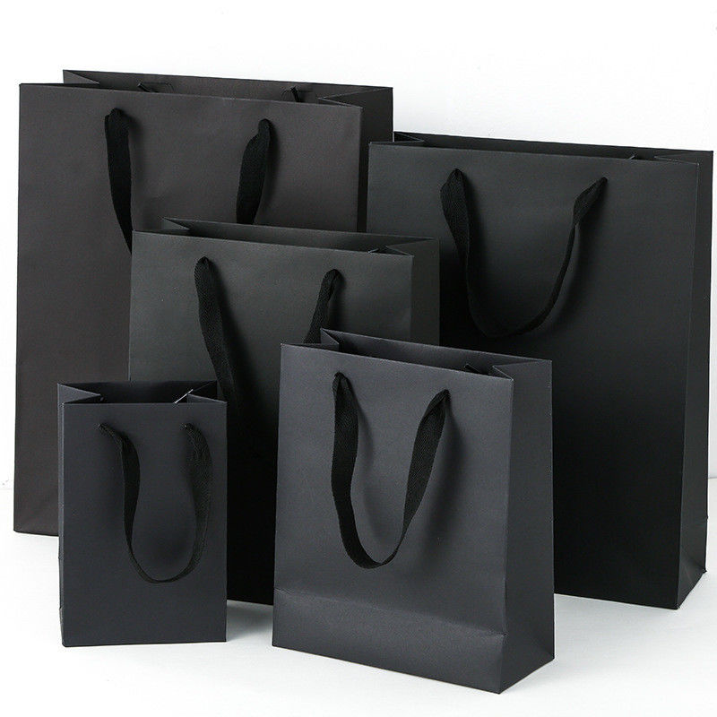 Logo imprimé personnalisé Boutique de luxe Boutique de magasinage Sacs-cadeaux en papier Emballage cadeau personnalisé