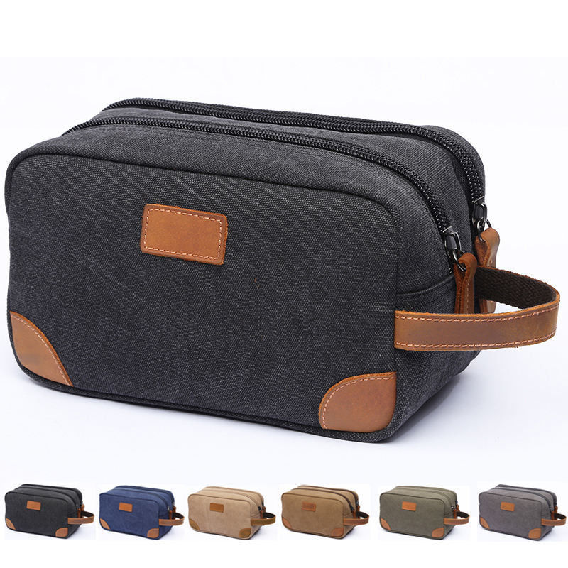 Sac de toilettes en toilette pour hommes Barbe personnalisée Soins de la barbe Rasification Kit de dopage Voyage cosmétique