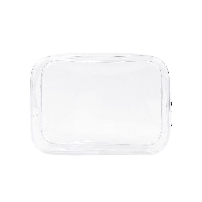 Pvc fermeture à glissière toilette sac cosmétique taille personnalisée logo sac de maquillage clair pour les femmes style de mode