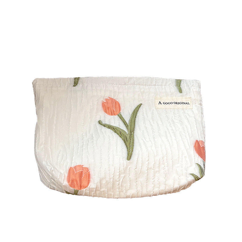 Logo personnalisé sac de maquillage en toile de coton pour femmes sac cosmétique de mode