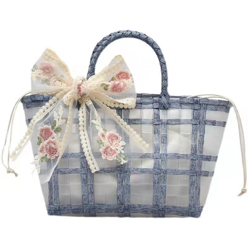 Polyester revêtement PVC tissé Tote Jelly sacs pour les femmes cadeaux et mariages choix idéal