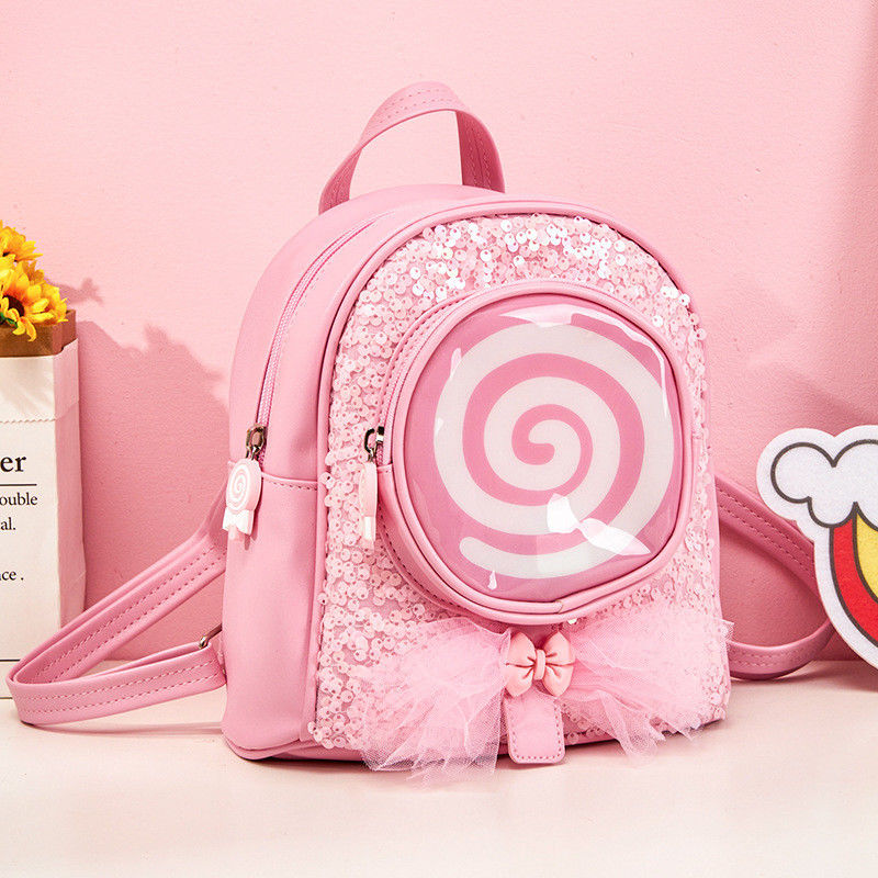 La vie quotidienne de l'école Coloriage de dessins animés pour bébés Sacs scolaires avec des lumières LED à paillettes de design