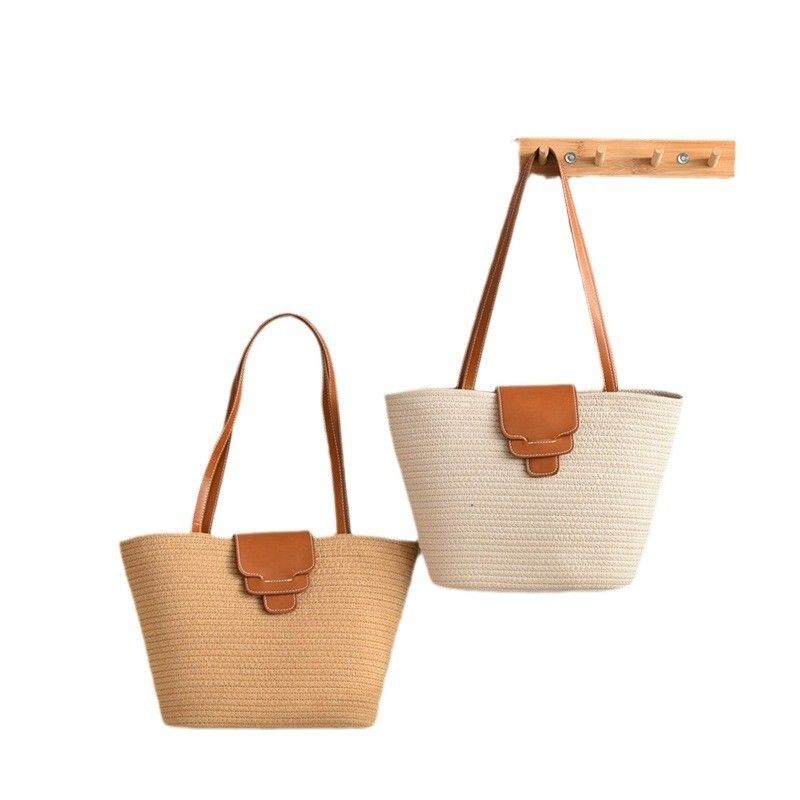 Acceptable OEM/ODM Couleur personnalisée Sac de plage de paille pour femmes pour les voyages d'été