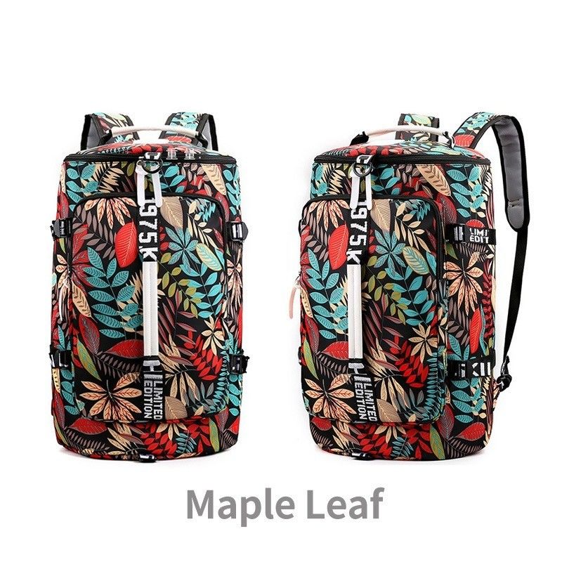 Sac à dos féminin à motifs floraux sac de sport sac de fitness pour les activités de plein air et les voyages