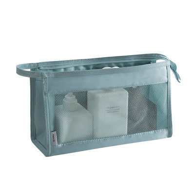 Sac cosmétique en treillis Sac de maquillage en blanc