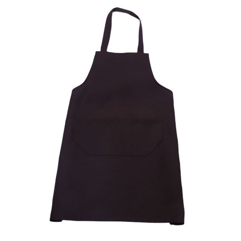Polyester en coton noir, tablier de cuisine étanche pour la vie quotidienne, personnel de service