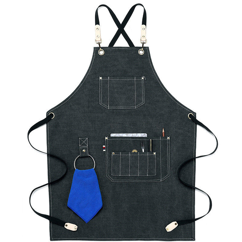 Avant-bras en tissu en denim pour la vie quotidienne dans le bar du restaurant