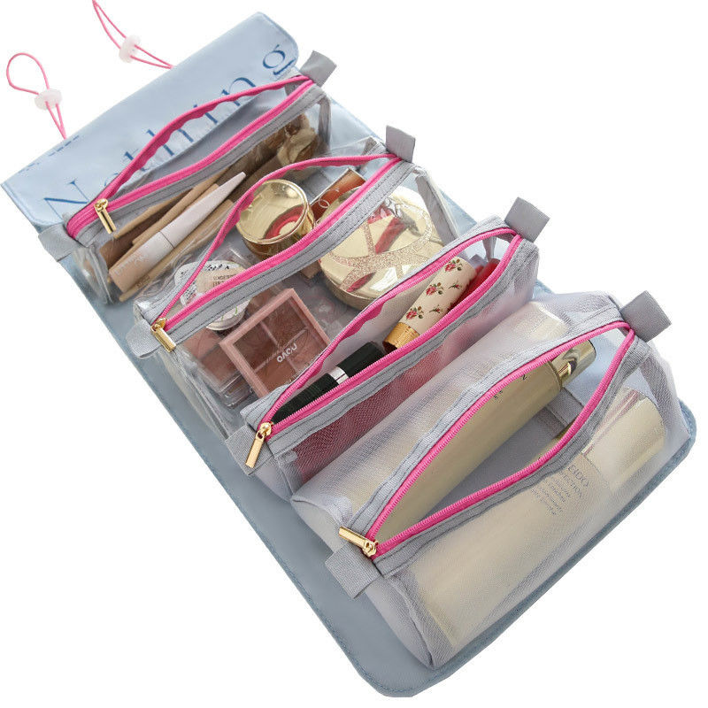 Sac de toilettes de voyage imperméable à l'eau de grande capacité parfait pour le stockage des produits de soins de la peau