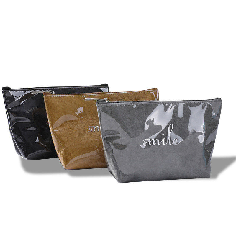 Logo personnalisé imprimé sac de rangement fermeture à glissière sac de toilette Dupont commercial de luxe pour tous les jours