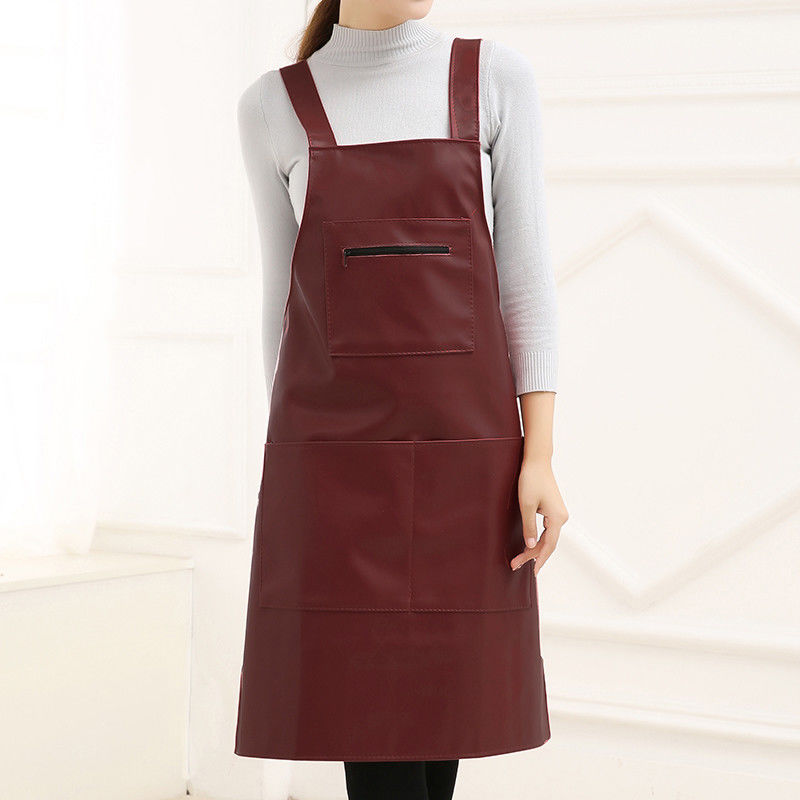 Avant-tête en cuir sur mesure pour chef styliste bar et cafés