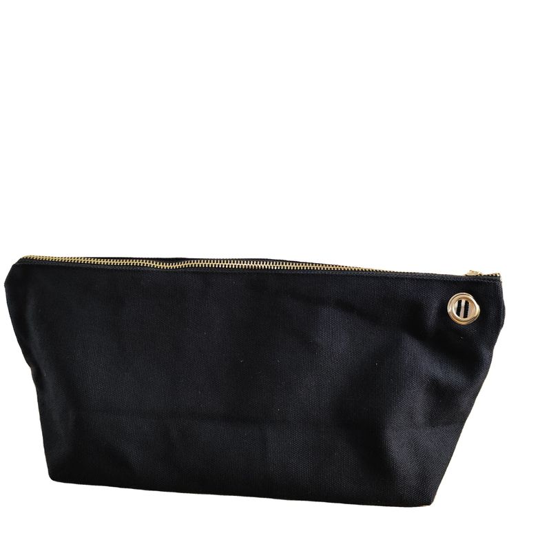 OEM/ODM Accepté Logo personnalisé imprimé sur toile Fermeture à glissière Sac de maquillage pour le stockage de crayons et de pièces