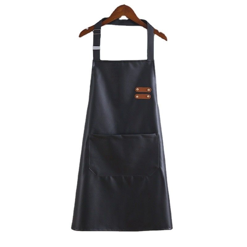 Logo personnalisé écharpe en cuir imperméable à l'eau pour cuisine barman BBQ type uniforme