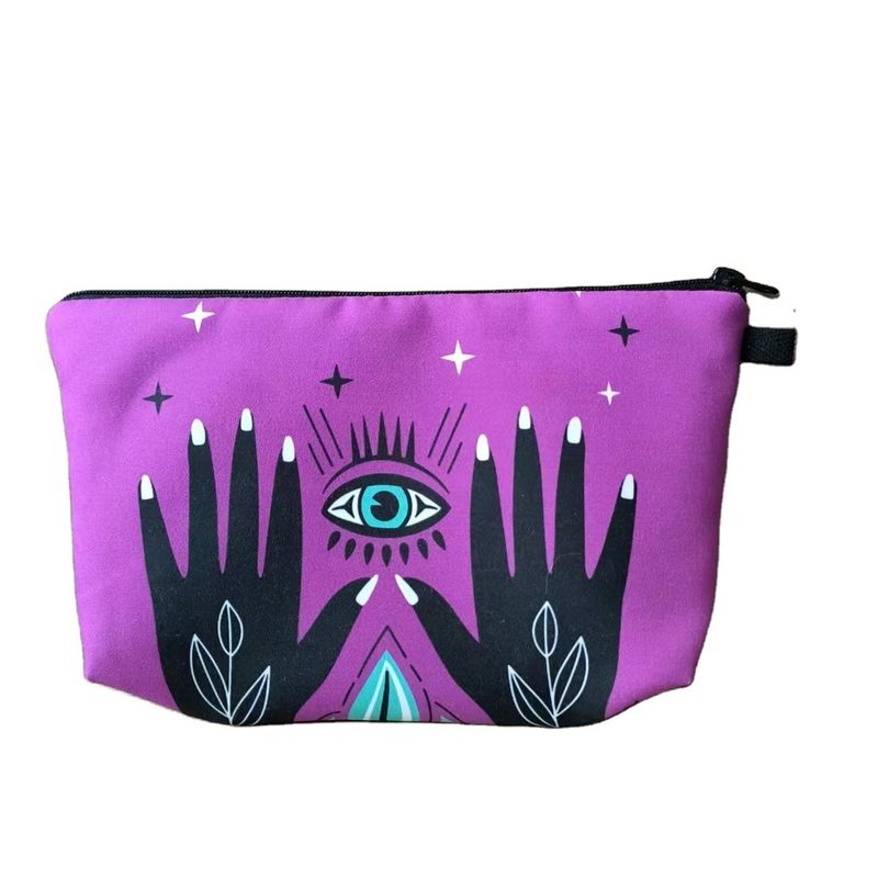 Promotion du magasinage Beauté Polyester Fermeture à glissière Maquillage de voyage Sac cosmétique de taille moyenne