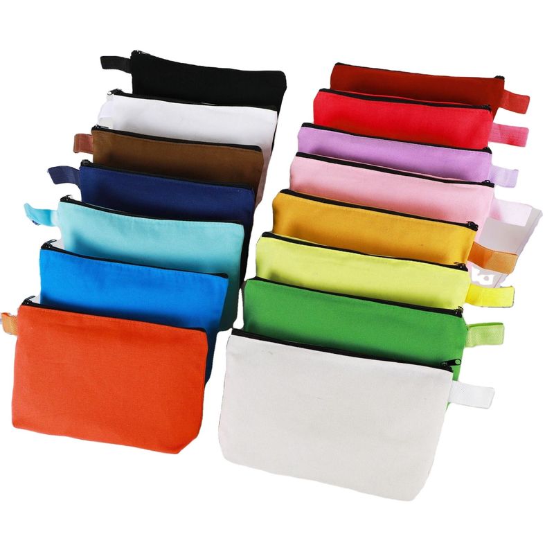 Sac à crayons à fermeture à glissière pour logo personnalisé sac de maquillage imprimé et fournitures de voyage essentielles