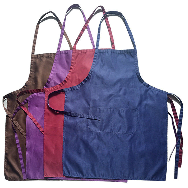 Unité de type personnel de service en coton noir polyester homme femme bib cuisine chef de cuisine tabliers