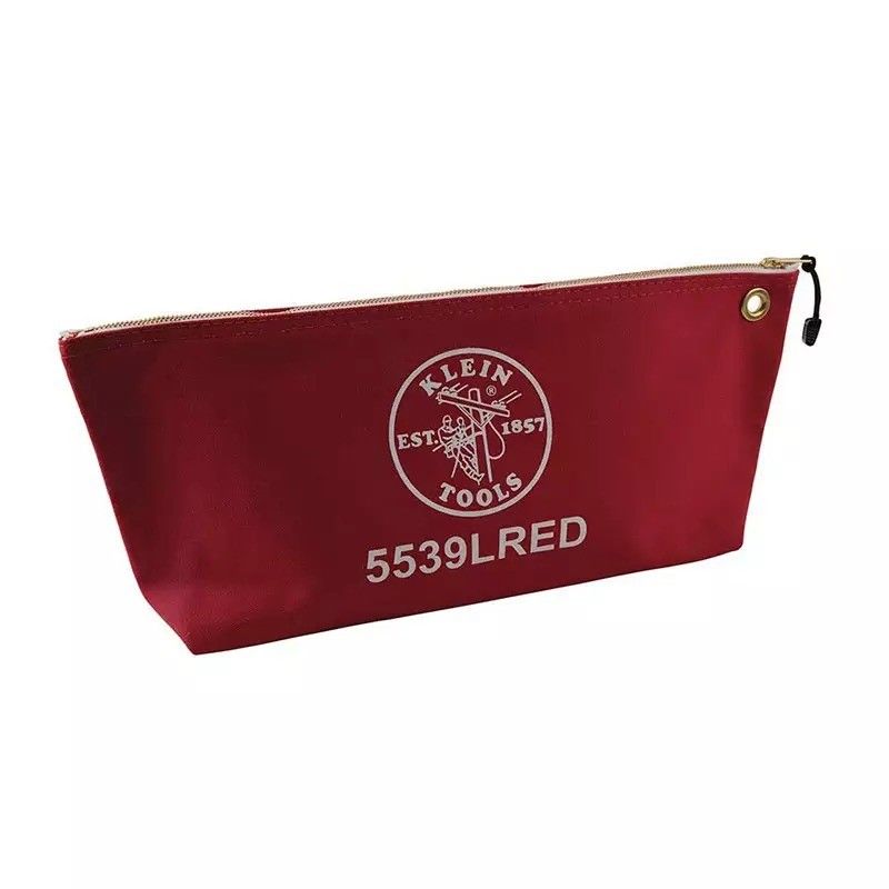 16 oz. Outil de toile polyvalent sac à main avec fermeture à glissière métallique et matériau RPET