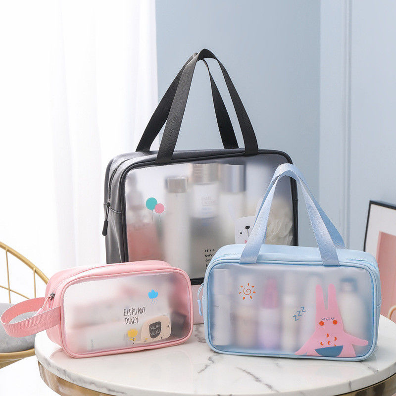 3pcs sac cosmétique clair personnalisé personnaliser sacs de voyage type de motif de lettre