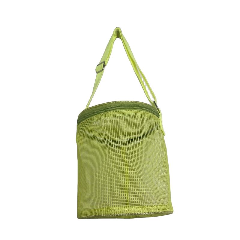 Sac de rangement de jouets à sable en 3D en forme circulaire Logo personnalisé Mesh Shell Sac de collecte pour le plaisir sur la plage