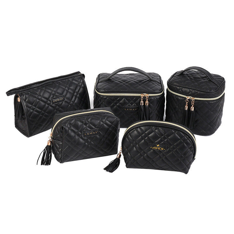 Sacs cosmétiques en cuir en PU avec combinaison de couleurs personnalisées