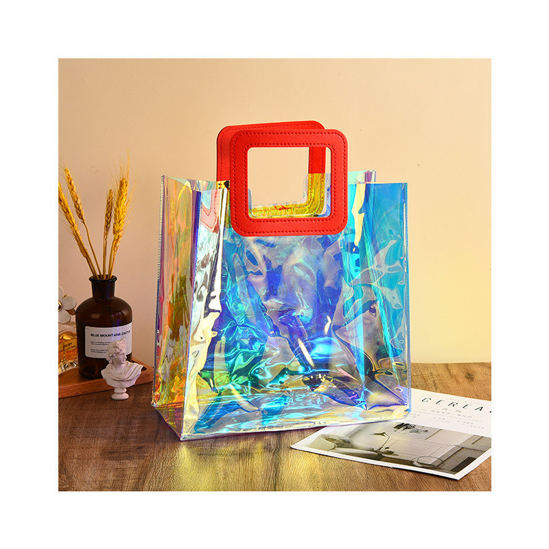 Sacs à dos en PVC iridescents pour les voyages et les sorties au laser