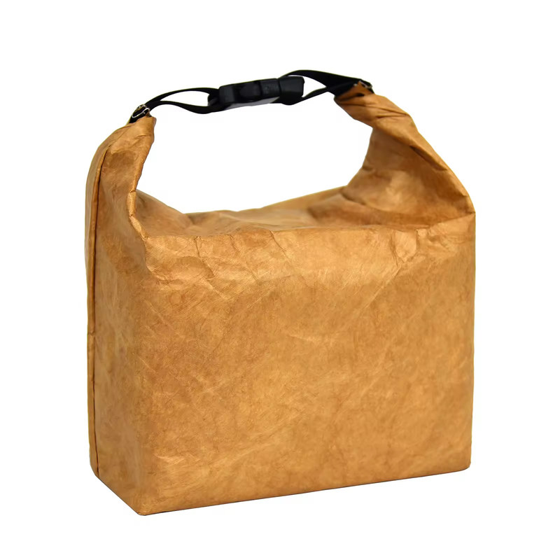 Foil d'aluminium thermique alimentaire isolé Dupont Tyvek Sac de refroidisseur de papier kraft avec poignée sur mesure