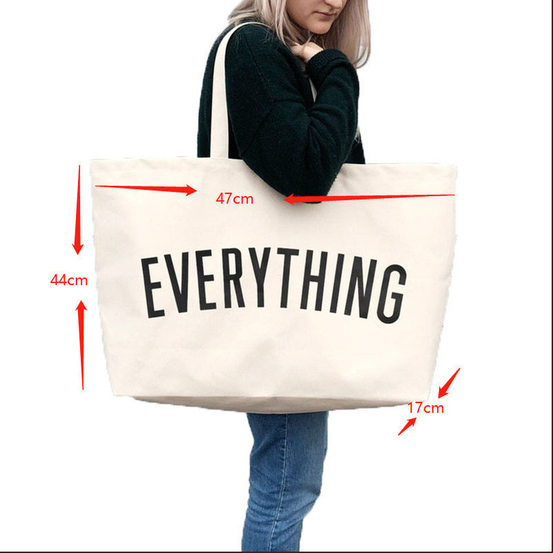 Logo personnalisé Accepté Médium Surdimensionné Tote de magasinage imprimé pour la commodité du voyage
