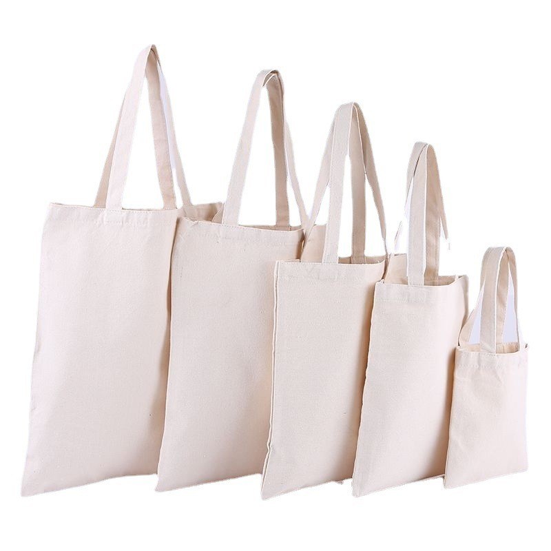 Logo imprimé sur mesure Sacs à dos en toile de coton pour femmes avec style en boucle douce et taille moyenne