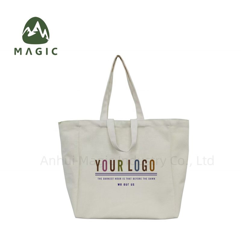 Logo personnalisé imprimé sur toile Sacs de coton pour femmes à la mode OEM / ODM accepté