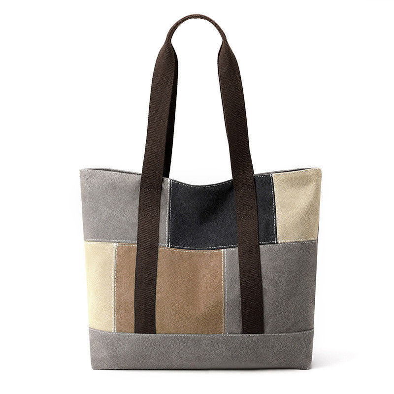 Sacs de magasinage en toile de mode pour femmes avec logo et couleur personnalisés