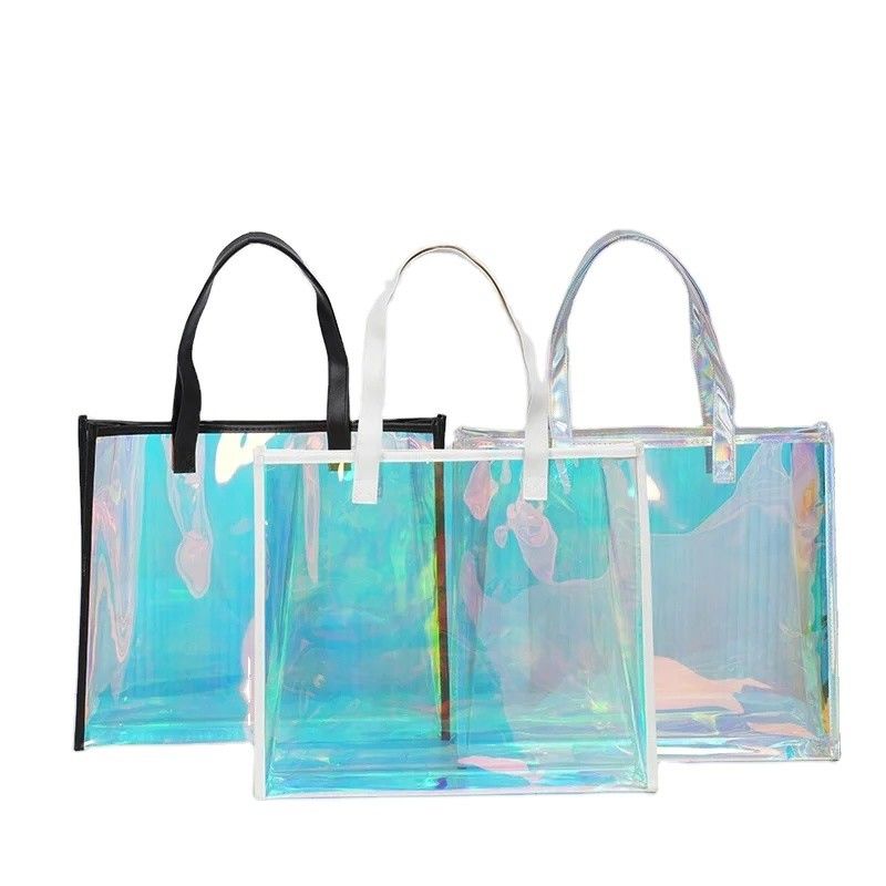 Sac à main de luxe imperméable à l'eau, clair, cosmétique pour femme, maquillage personnalisé, sac à main avec logo