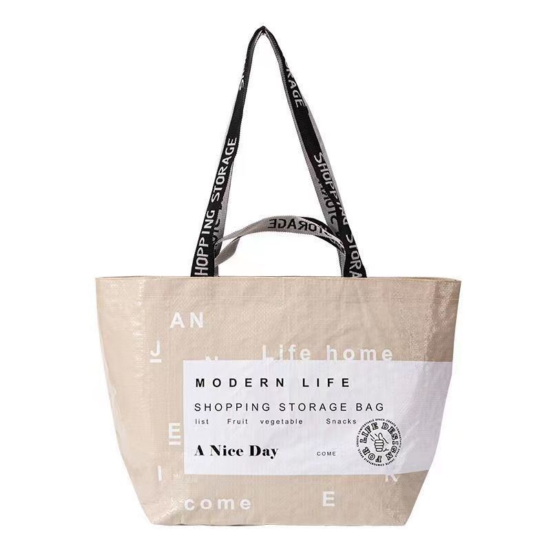 Couleur personnalisée Eco-friendly PP tissé Laminé Sacs de shopping avec logo personnalisé