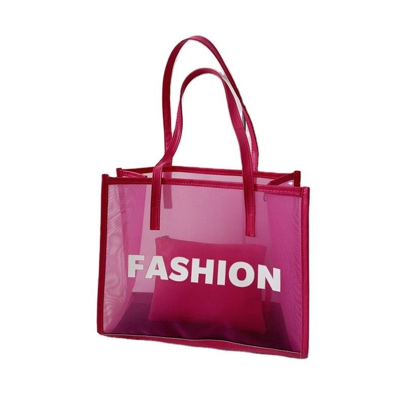 Sac de shopping écologique personnalisé Conception personnalisée avec logo Sac de plage en nylon à mailles réutilisable