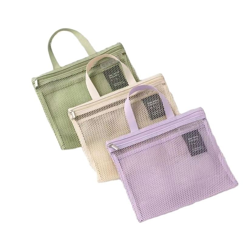 Sac de toilette en maille personnalisé Poids léger Sac net Petit maillage en nylon pour le stockage de la salle de bain